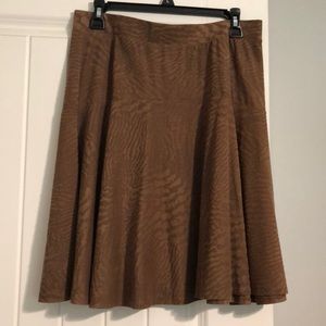Brown mid length skirt